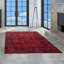 Tapis rouge en laine noué à la main de conception unique 4 pi 11 po x 6 pi 4 po Momir