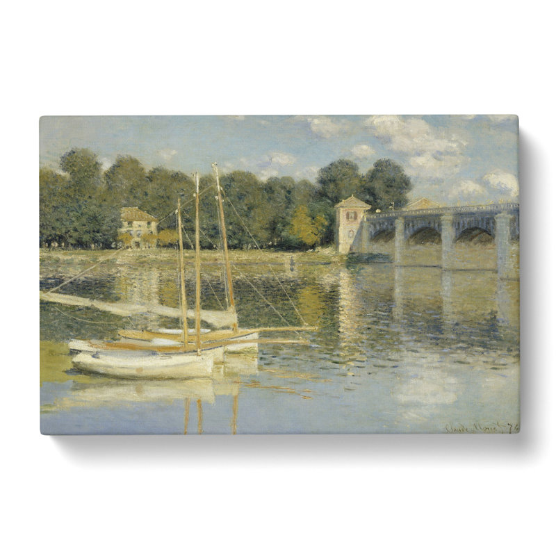 The Argenteuil Bridge by Claude Monet - Wrapped Canvas, 35cm H x 60cm W x 3cm D