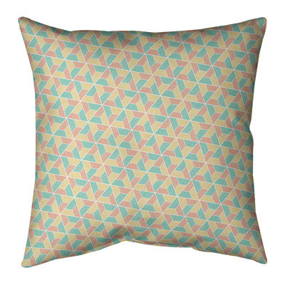Katelyn Elizabeth Trapezoids Square Pillow Cover and Insert