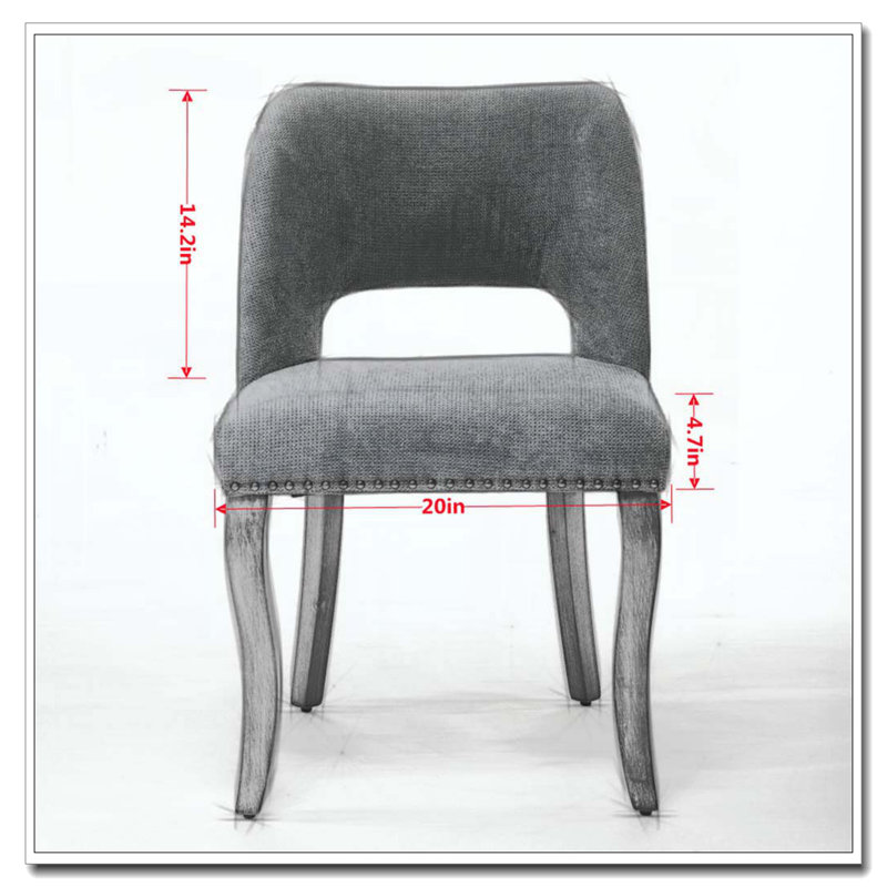Chaise de salle à manger rembourrée en tissu, chaises de cuisine, chaises de salle à manger en bois, Beige