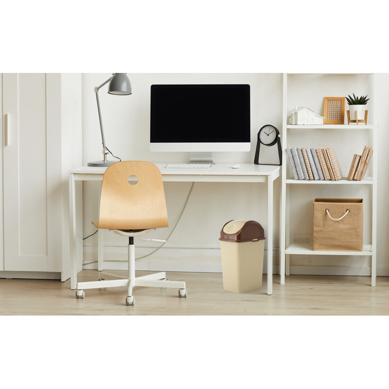 Poubelle pivotante Spina, Beige / Brun, 1.3