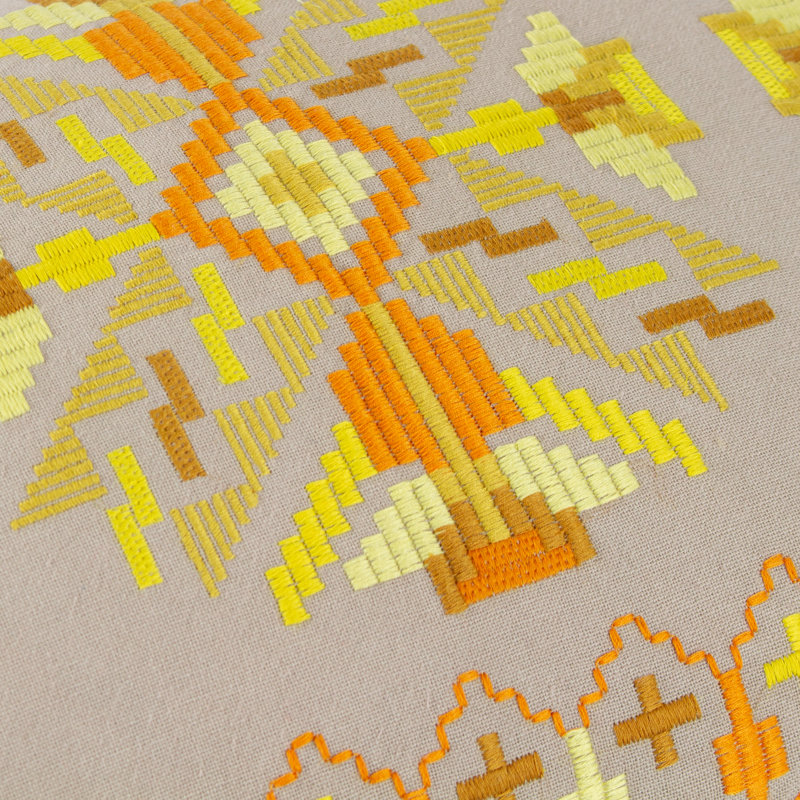 Kalina Geometric Rectangular Cushion Cover, Yellow