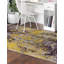 Tapis abstrait jaune / gris / mauve Eddins-1957230061