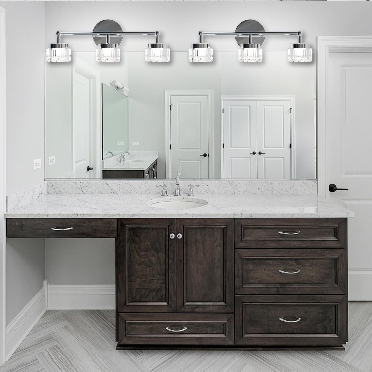 Ivy Bronx LED Crystal Bathroom Vanity Lights - Wayfair Canada