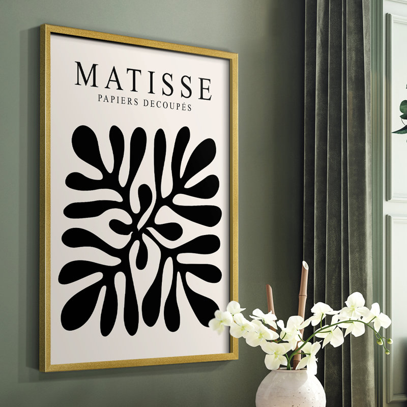 Matisse CXL III, reproduction d'art encadrée - bois massif, Or, H 20 po x l 16 po