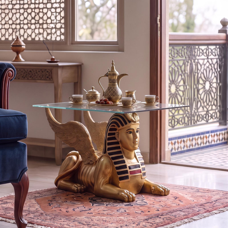 Kristopher Sphinx Figurine Coffee Table