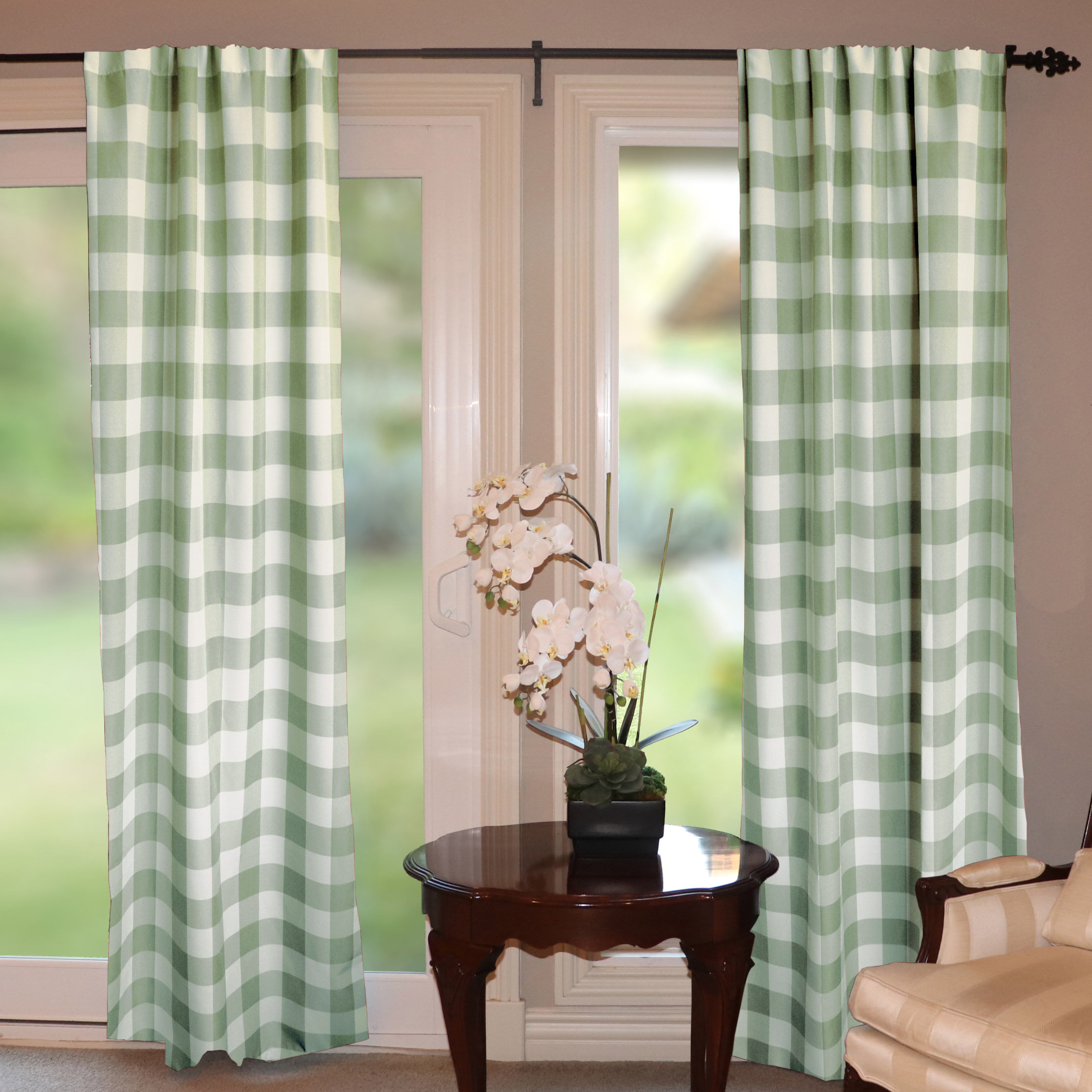 Chestermere Polyester Semi-Sheer Curtain Panel