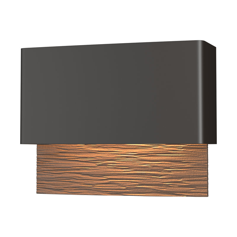 Stratum Integrated LED Outdoor Flush Mount, Coastal Oil Rubbed Bronze, Coastal Bronze, 7.4" H x 9.5" W x 3.7" D