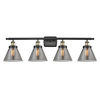 Éclairage pour meuble-lavabo 4 lumières 38 po Ballston Urban Cone