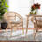 Slat Back Rattan Arm Chair in Natural