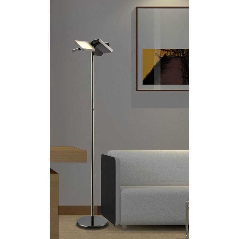 Voth 71'' LED Tree Floor Lamp, Gunmetal