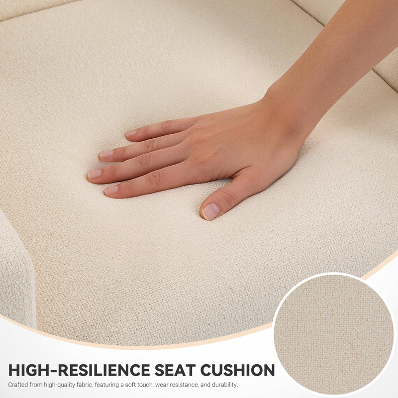 Chaise d'appoint rembourrée avec repose-pieds avec rangement, Blanc