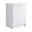 Meuble-lavabo autoportant avec lavabo en résine et 1 armoire de rangement