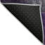 Tapis noir / mauve / gris en polyester tissé à la machine Ayush-2051294448