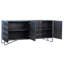 Montoya 84-Inch Reclaimed Pine And Iron 4-Door Sideboard In A Black Finish