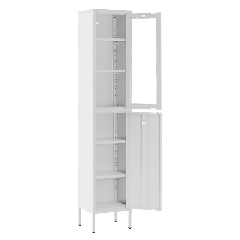 Armoire de rangement à 4 tablettes Decimus, Blanc