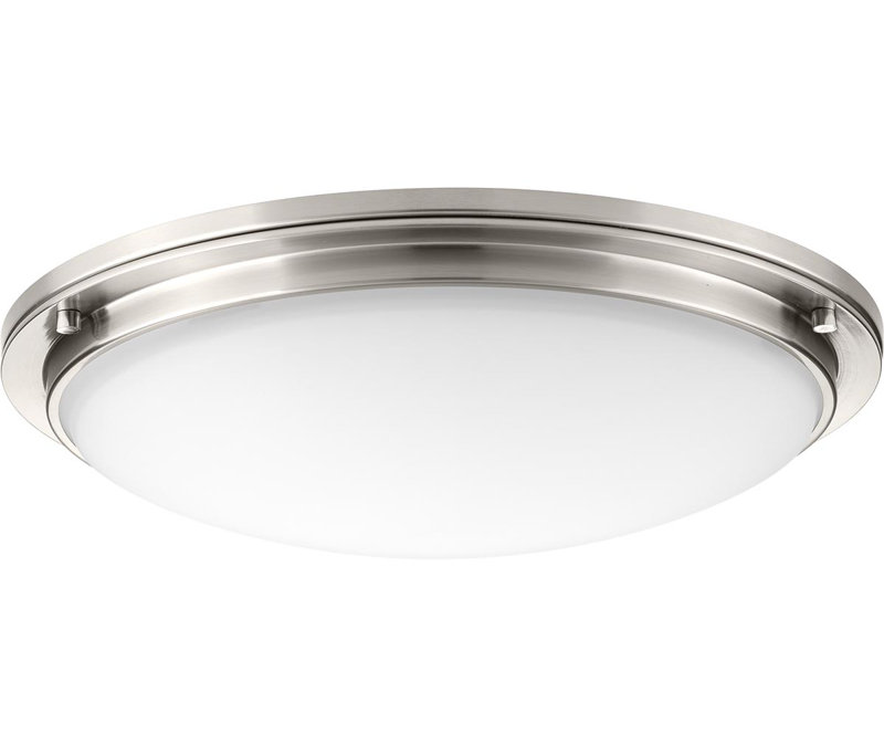 Vanderhoff Glass LED Flush Mount, 4.50" H x 21" W x 4.50" D, Brushed Nickel