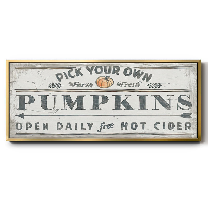 Pumpkin Patch I- Framed Canvas