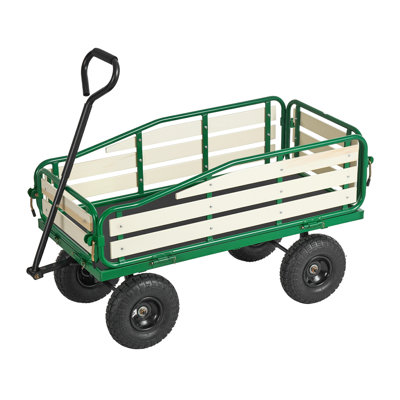 Chariot à tirer pour enfants, chariots pour tout-petits de 39 po avec panneau et poignée en bois pliables, peut supporter jusqu'à 551 lb, pneus tout-terrain de 10 po, chariot de présentation de cadeaux pour enfants pour la plage