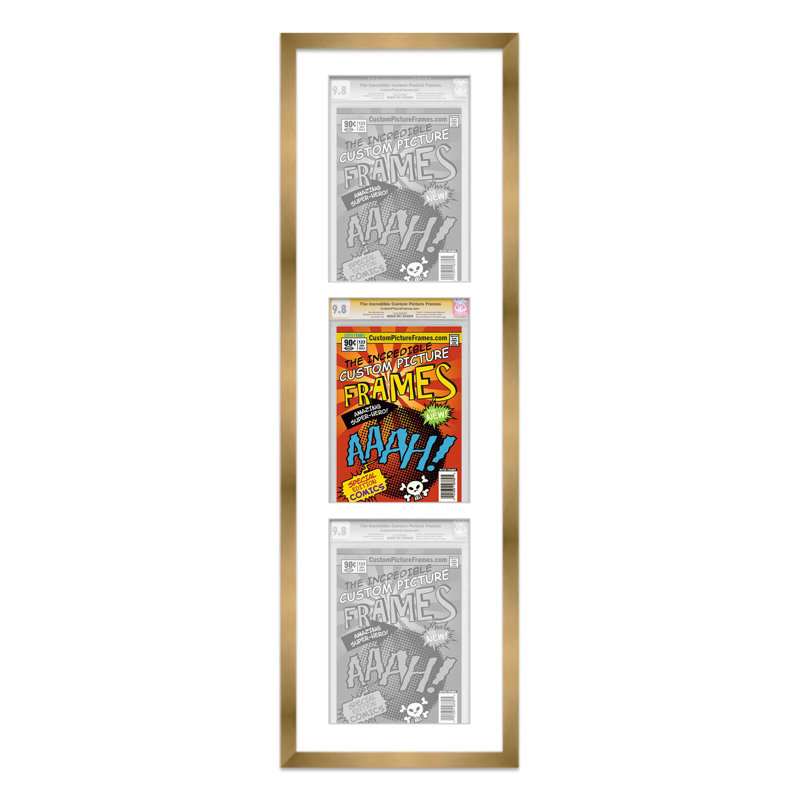 Afficher un collage de bandes dessinées, Or / blanc, 7,125 po x 10,5 po