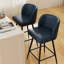 Tabouret de comptoir moderne pivotant rembourré avec structure en métal durable-1319040149