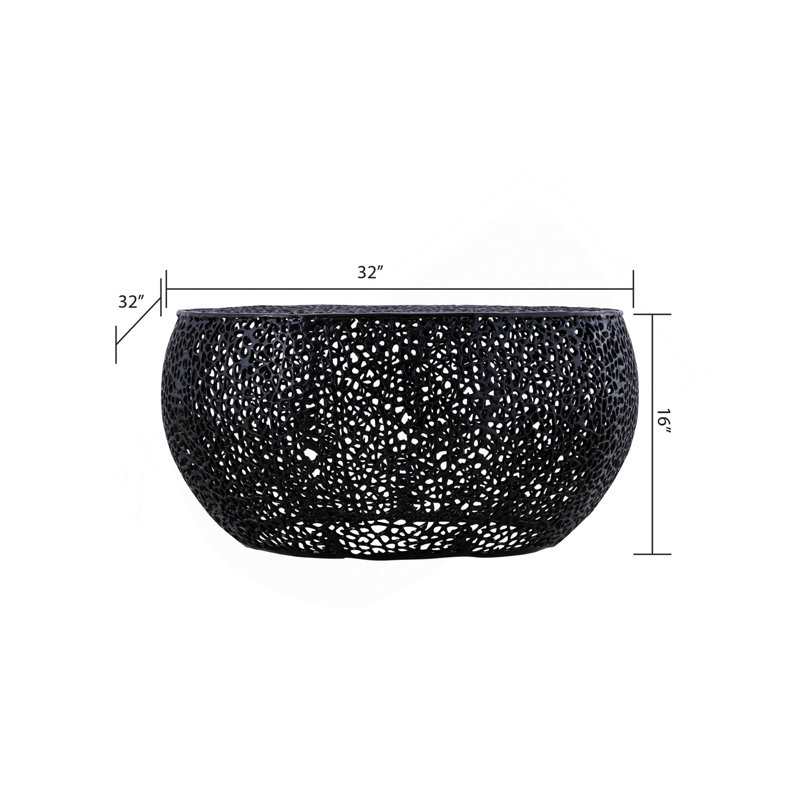 Table basse ronde noire, Noir