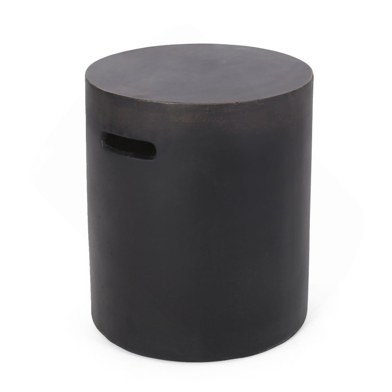 Outdoor Lightweight Concrete Side Table,Copper