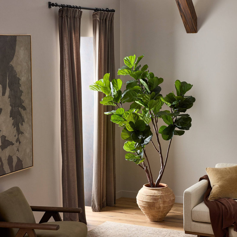 Faux Fiddle Leaf Tree-Faux Fiddle Leaf Tree-9', 83" H x 43.5" W x 35.5" D