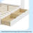 Wooden L-Shape Daybed With Seven Storage Cabinets And Two Storage Drawers, Multi-Functional Bed With Study Desk And Built-In Bookshelf-111514412-111514413