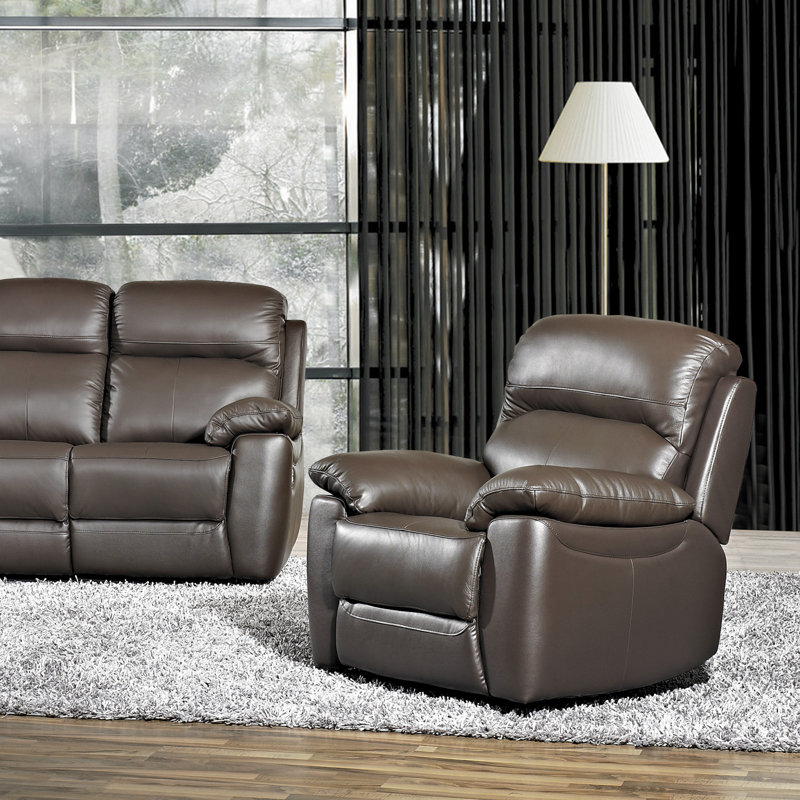 Schiavo Leather Club Chair, Brown