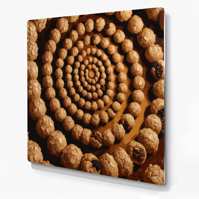 Desserts Oatmeal raisin cookies Black Metal Wall Art