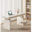 Bureau de style français en bois massif crème-110115689