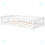 Twin Floor Platform Bed with Fence without Door-88087955