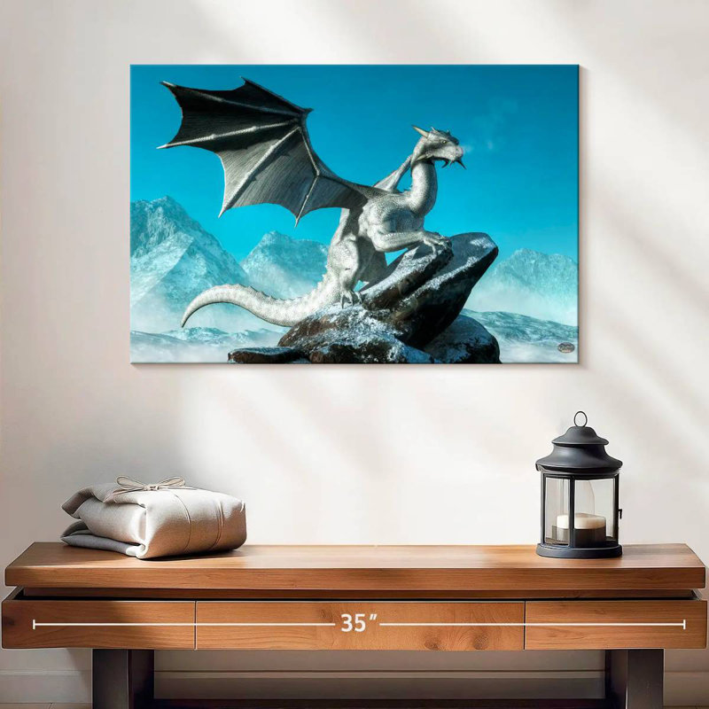 Kelan Winter Dragon, 16" H x 24" W