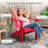 Patio Adirondack Chair With Inclined Seat High Backrest & Wide Armrests-874356226