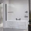 Portes de douche pliantes sans cadre, porte en verre trempé, porte de baignoire pivotante pour salle de bain pour baignoire-123272718