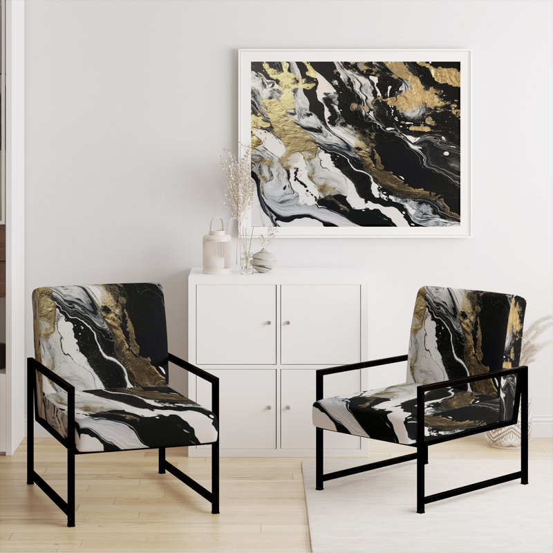 Fauteuil d'appoint Creel, Noir, noir, noir, noir