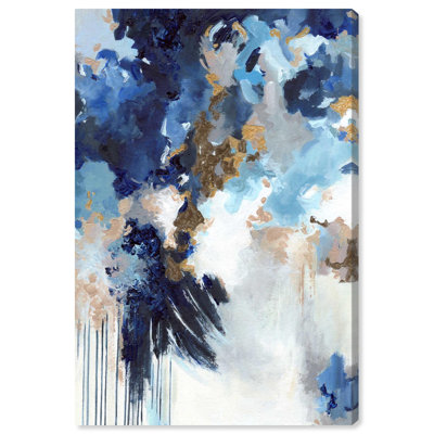 «Midnight Blues Canvas Coastal Abstract» par Art Remedy