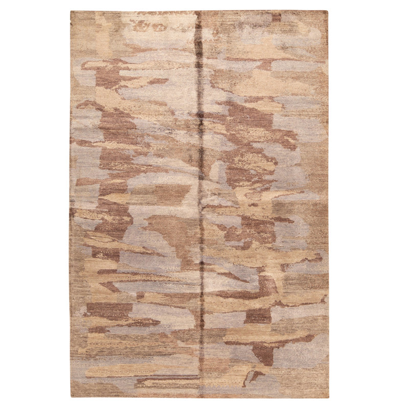 High-Quality Hand-Knotted Plum Area Rug