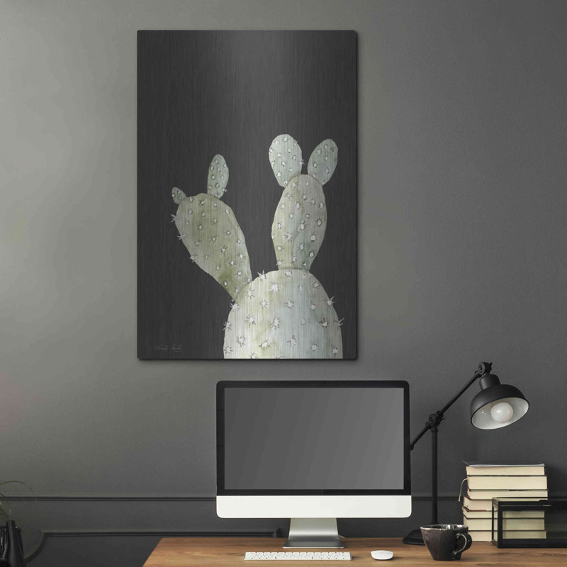 Art mural en métal luxueux «Happy Cactus III» par Cindy Jacobs, art mural en métal, 24 po x 36 po, H 36 po x l 24 po