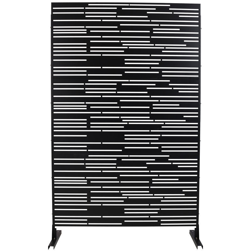Écran d'intimité extérieur et intérieur H 76 po x l 48 po, Noir