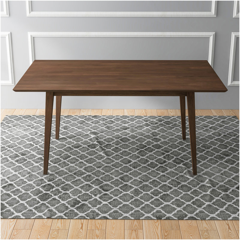 Mary Modern Style Wood Rectangular Dining Kitchen Table, Brown