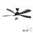 52 Inch Low Profile Ceiling Fan With Lights Remote Control