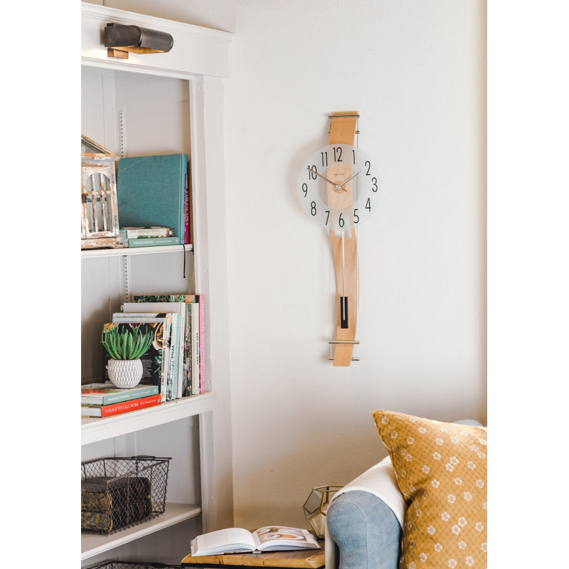 Kennington Wood Pendulum Wall Clock, Beech