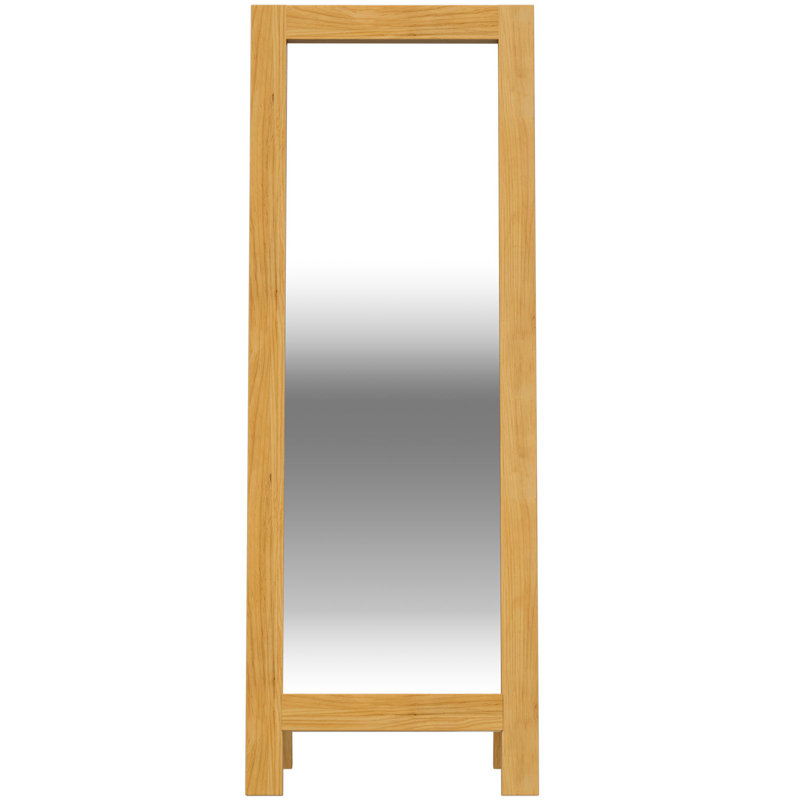 Chunky Wood Floor Mirror