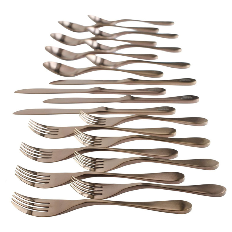 Ensemble de couverts 20 pièces en acier inoxydable 18/10 Original Titanium, service pour 4