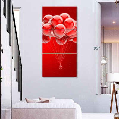 Ballons rouges brillants