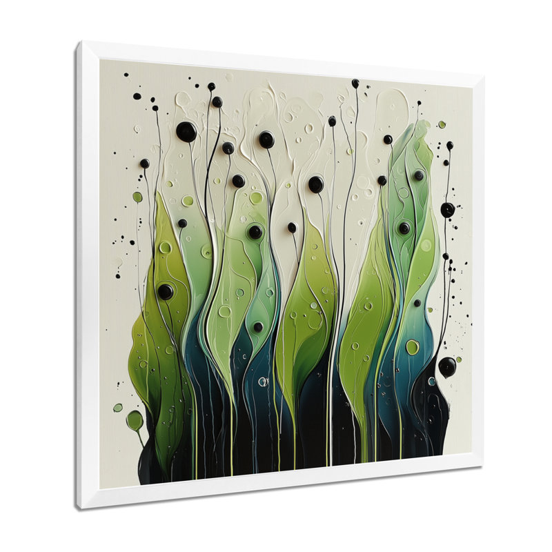 Oetjen Rhythmic Driauge Of Nature, H 16 po x l 16 po, Blanc, Picture Framed
