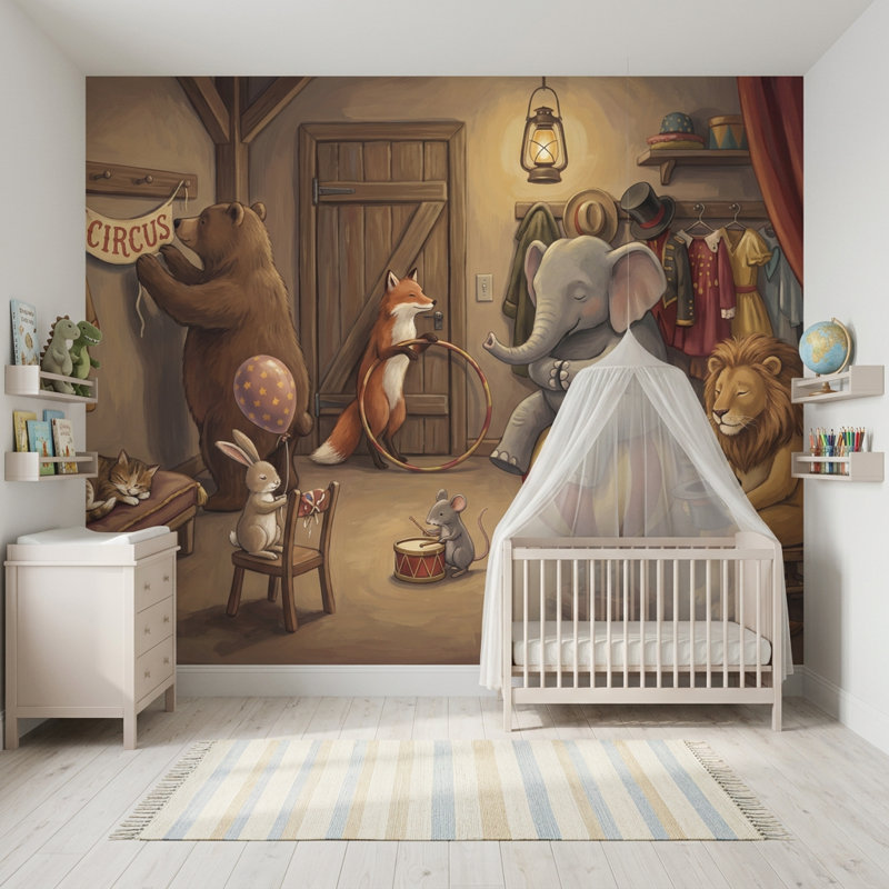 Décoration murale fantaisiste amovible, 120 po x 96 po, Peler et coller