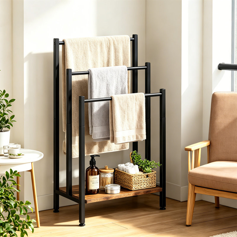 43.6 cm L Towel Rack, Brown